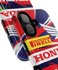 Alternative view of Honda Racing Pirelli Tough Magnetic Phone Case — Red Moto Graphic