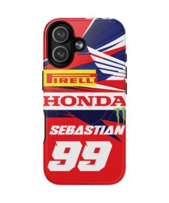 Honda Racing Pirelli Tough Magnetic Phone Case — Red Moto Graphic