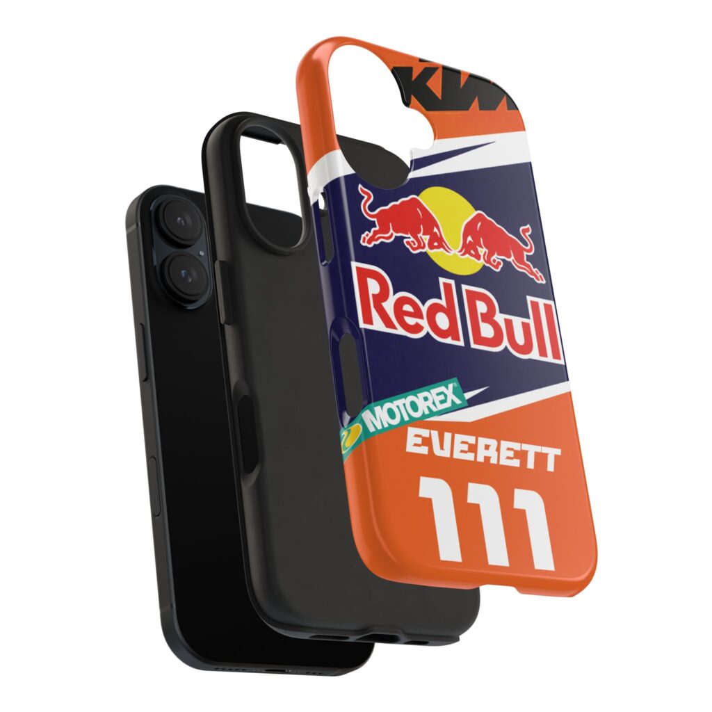 Custom preview of Custom KTM – Red Bull – Motorex Tough Phone Cases with personalized name and number